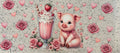 Milkshake hearts and Pig