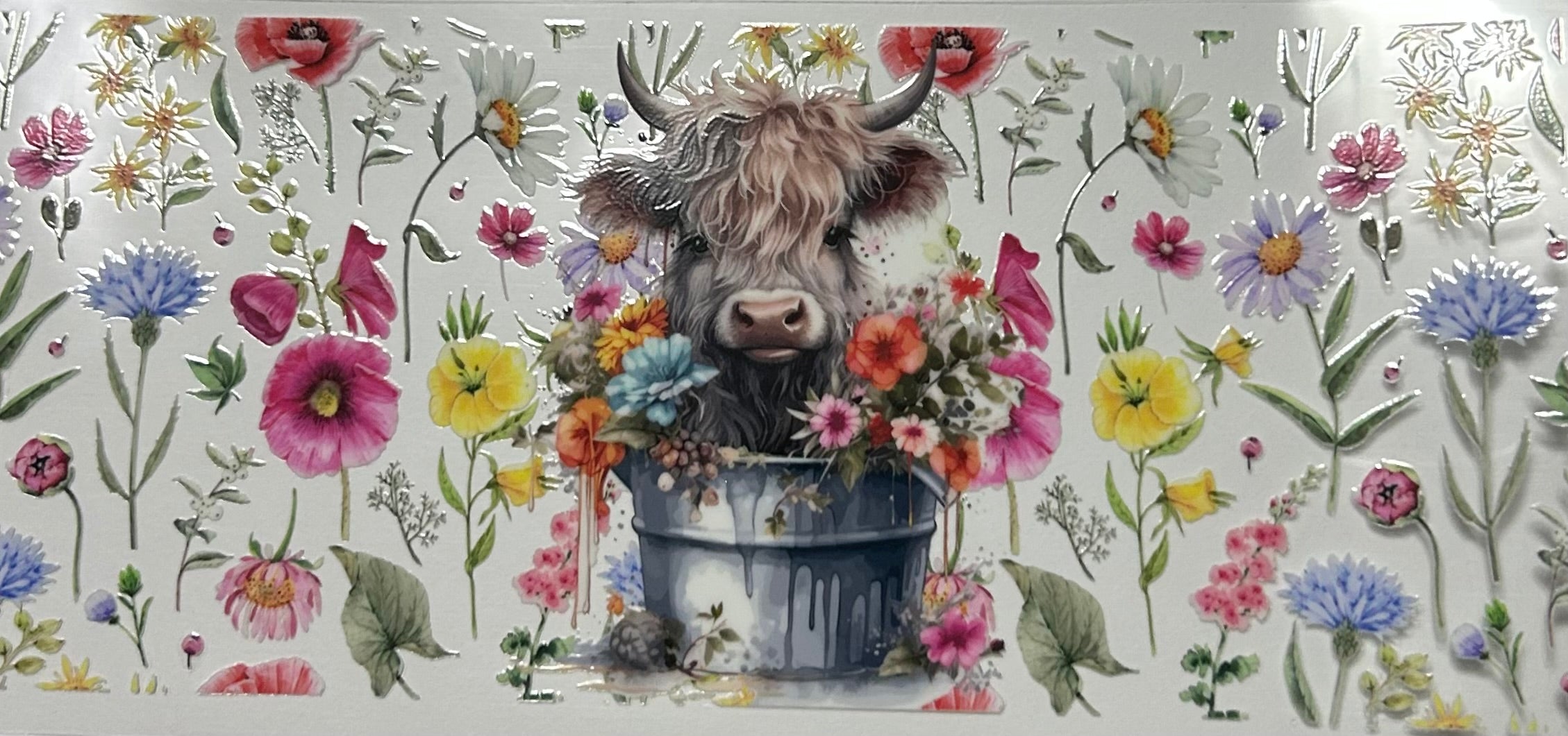 Cow with flowers