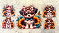 Puppy sunflowers