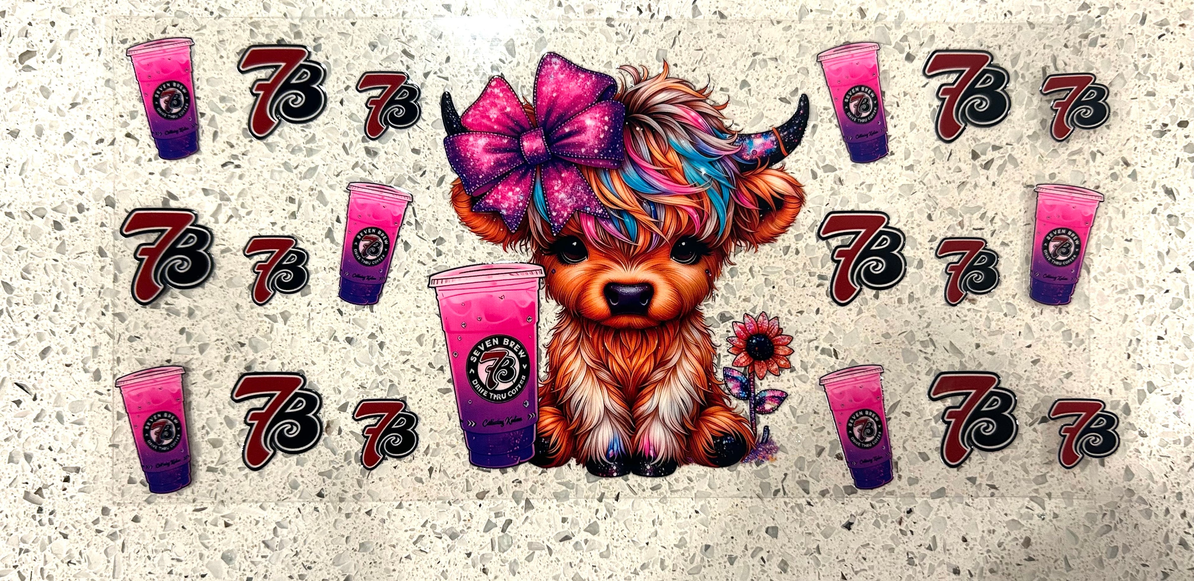Pink drink cow