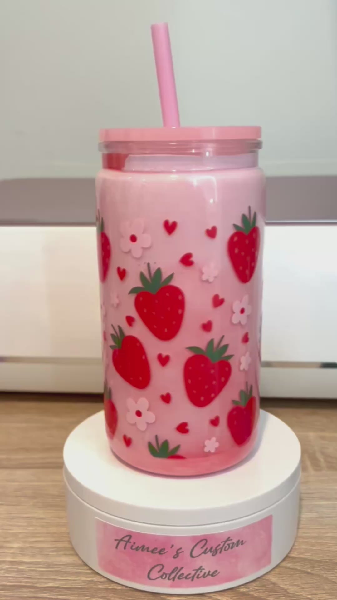 Strawberry Milkshake 16 oz Tumbler